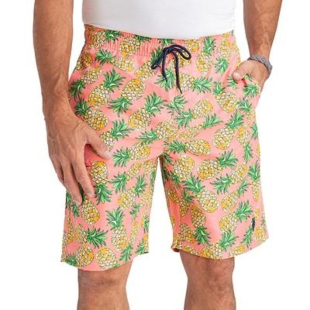 USPA Men's Swimwear, Size XL - Coral Pineapple
